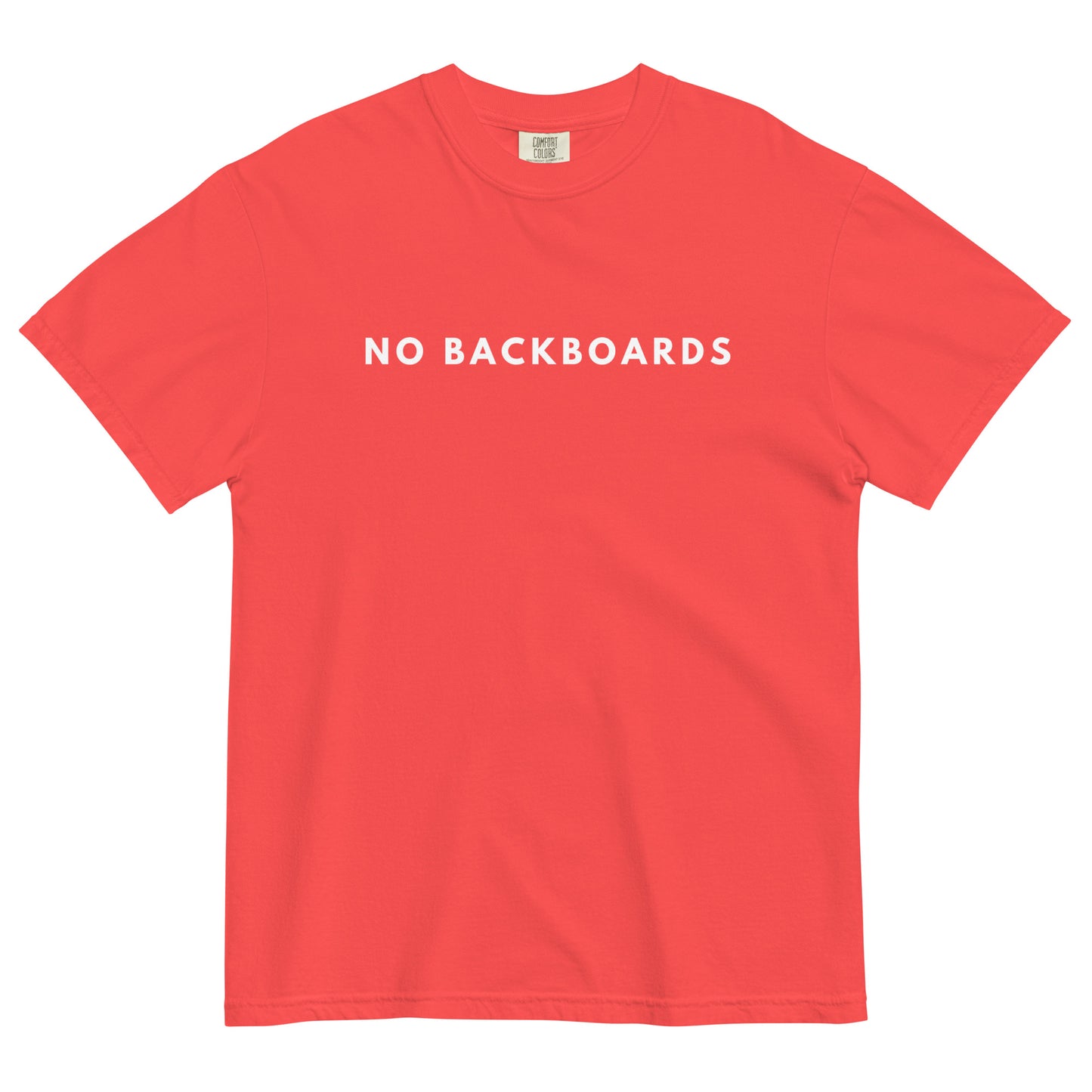 No Backboards White Slim Font Thick T