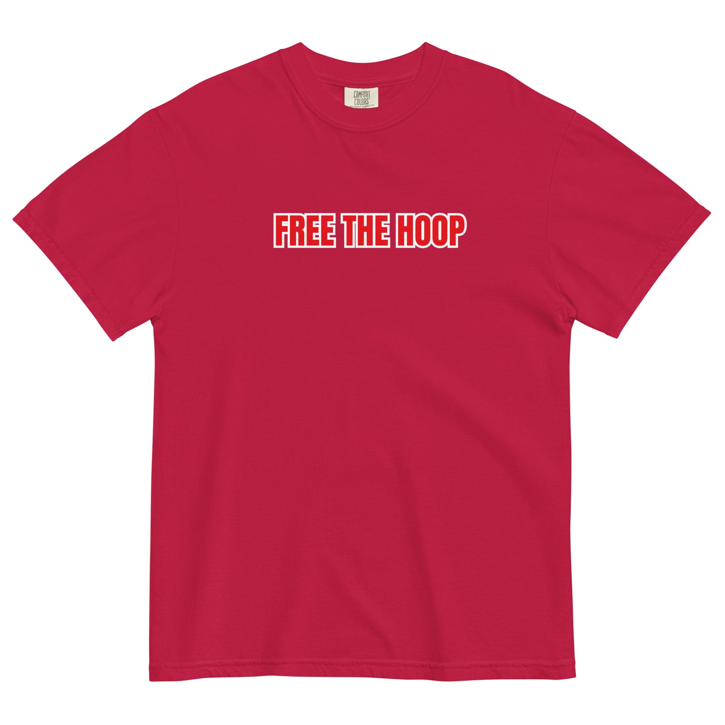 Free The Hoop - Thick T - Red White Boarder