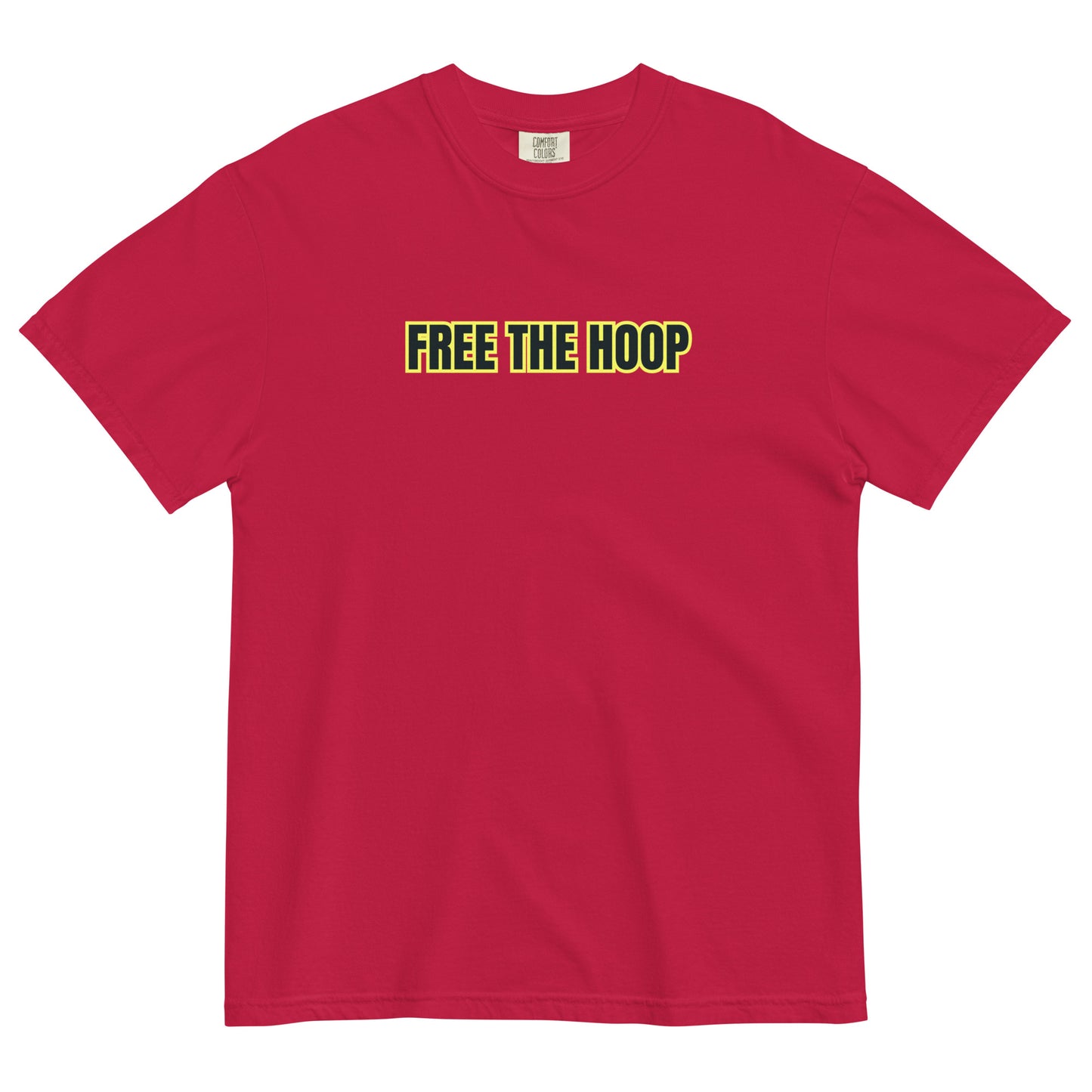 FREE THE HOOP - Thick T - Green Yellow Boarder