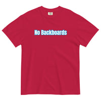 No Backboard Thick Ts - White Blue Boarder