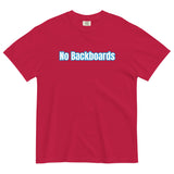 No Backboard Thick Ts - White Blue Boarder