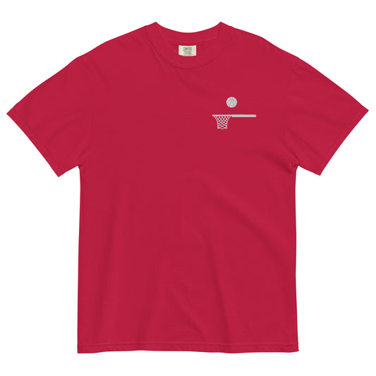 Embroidered Ball and Hoop White Thick T