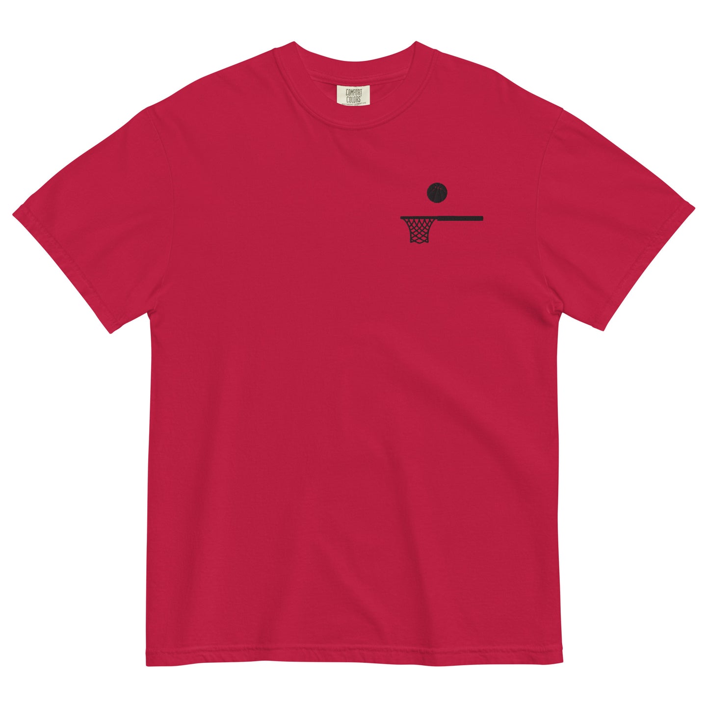Embroidered Ball and Hoop Black Thick T