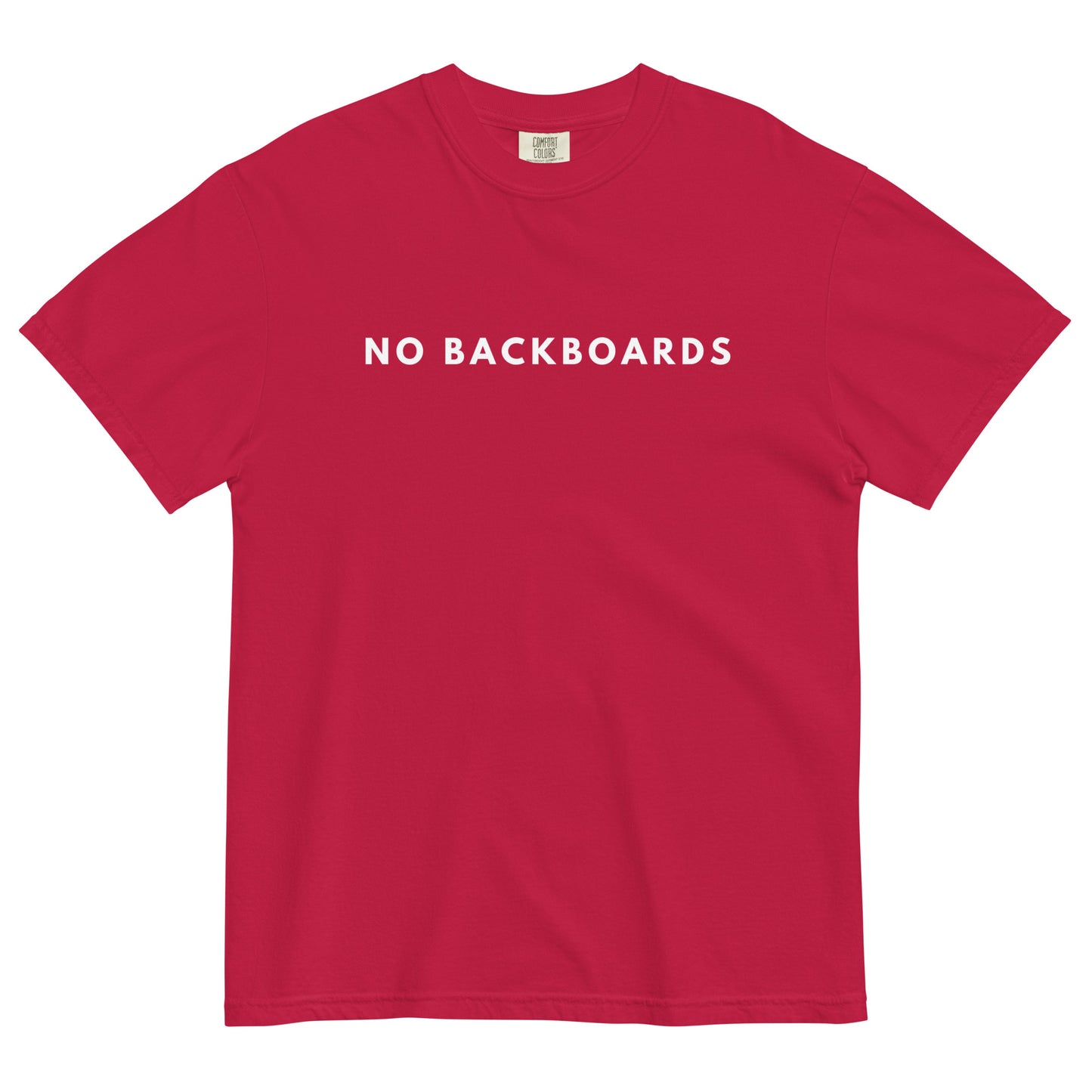 No Backboards White Slim Font Thick T