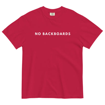 No Backboards White Slim Font Thick T