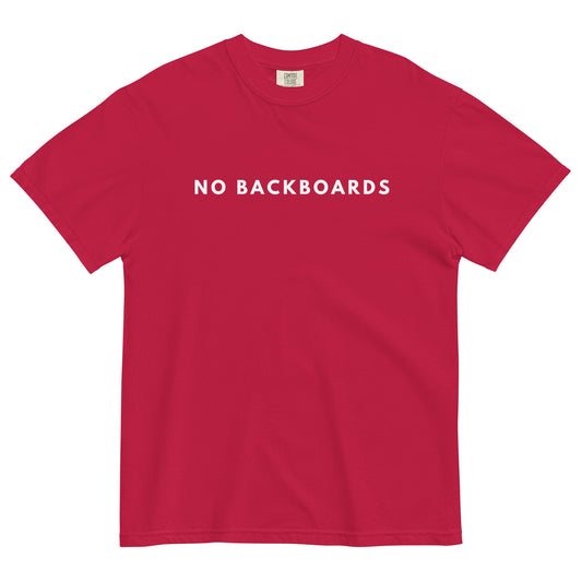 No Backboards White Slim Font Thick T