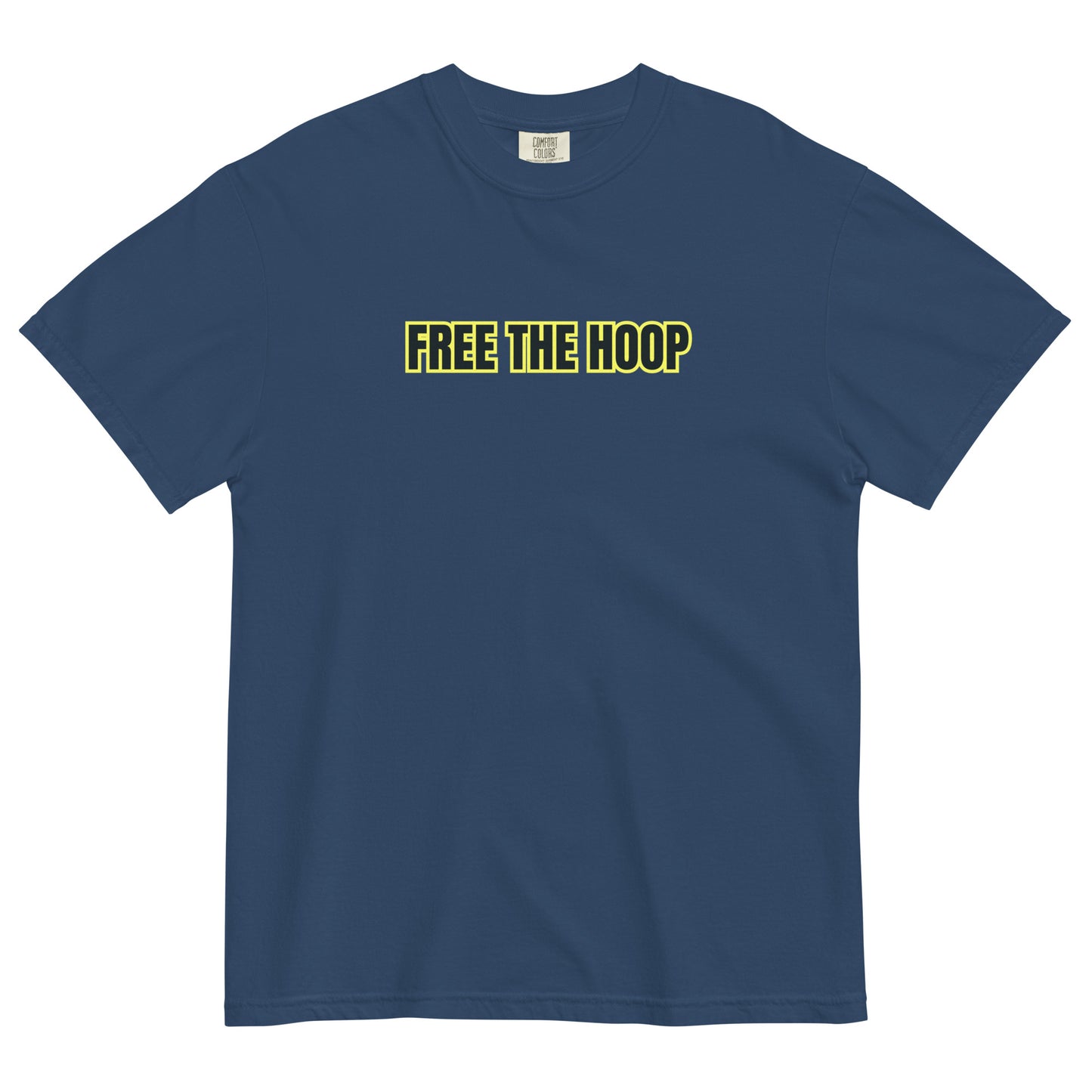 FREE THE HOOP - Thick T - Green Yellow Boarder