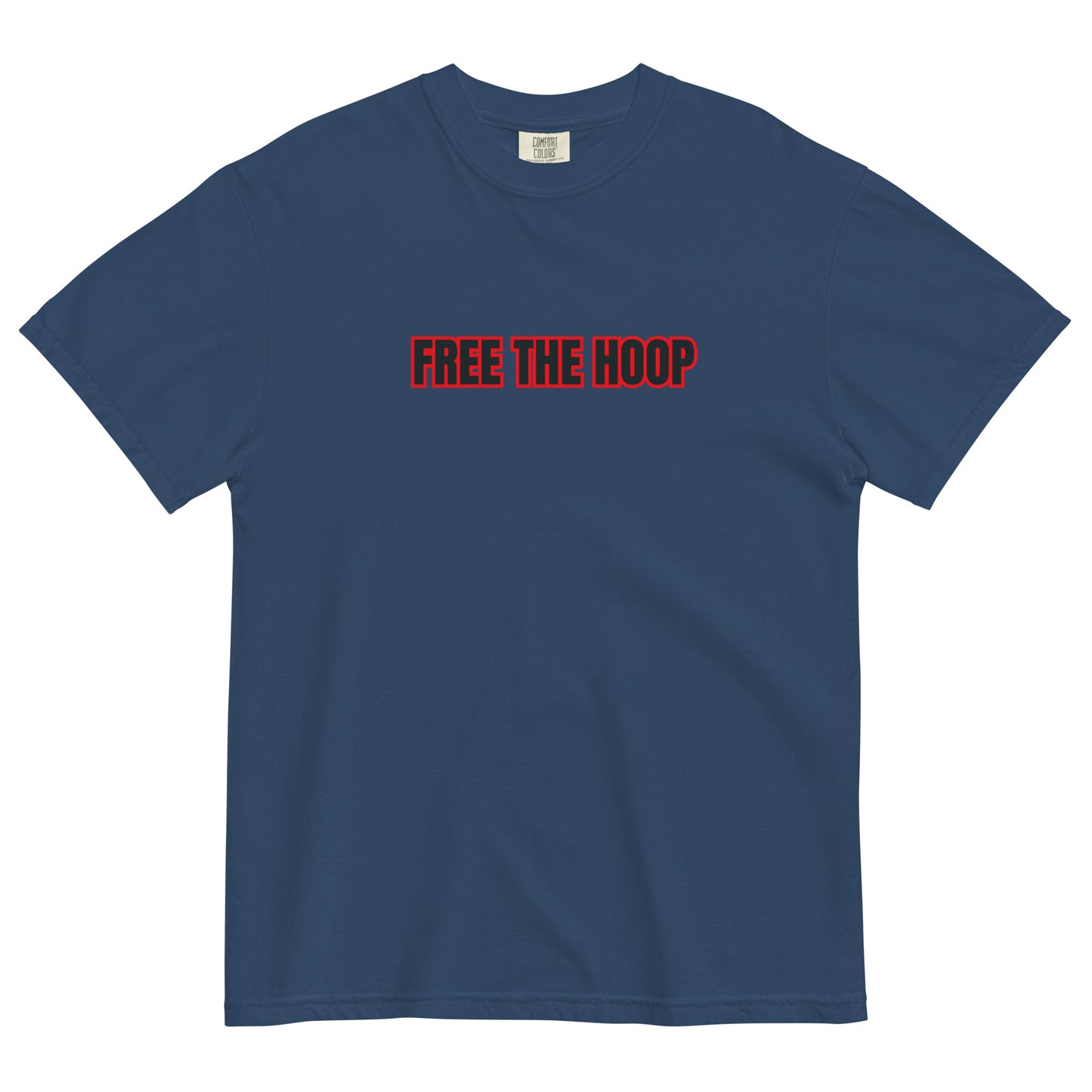 FREE THE HOOP - Thick T - Blue Red Boarder