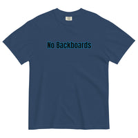 No Backboard Thick Ts - Black Blue Boarder