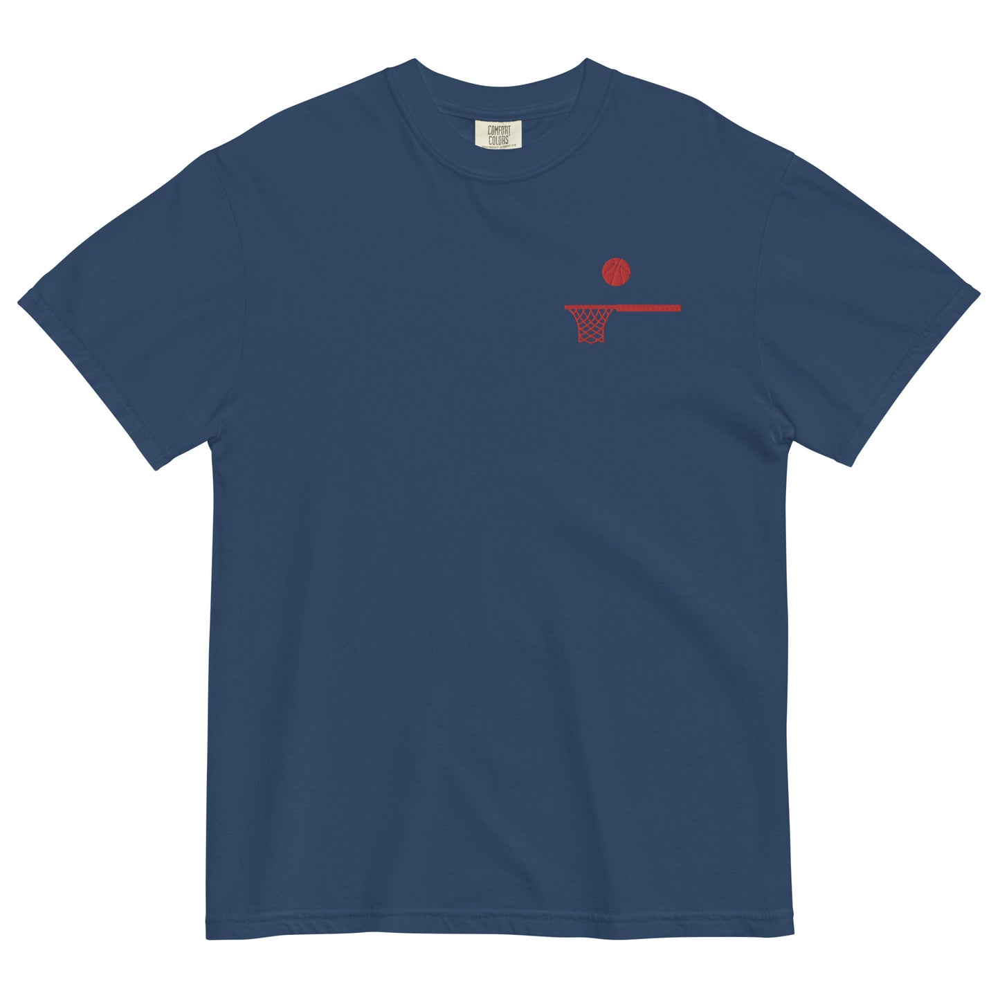 Embroidered Red Ball and Hoop Thick T