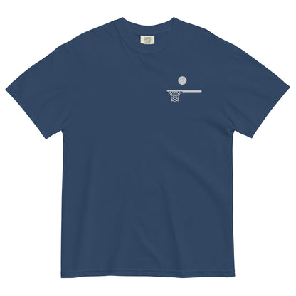 Embroidered Ball and Hoop White Thick T
