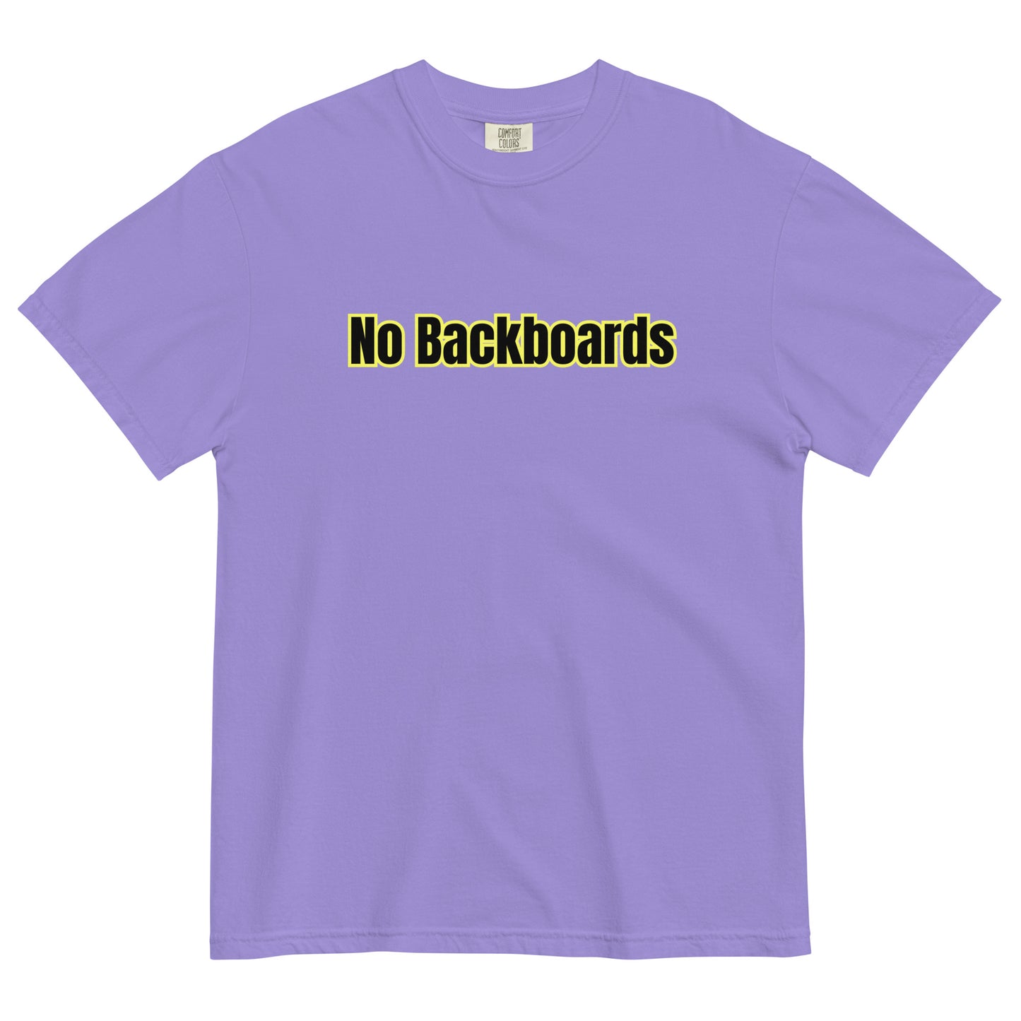 No Backboard Thick Ts - Black Yellow Boarder