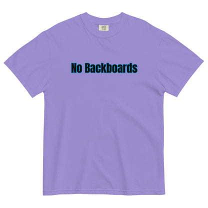 No Backboard Thick Ts - Black Blue Boarder