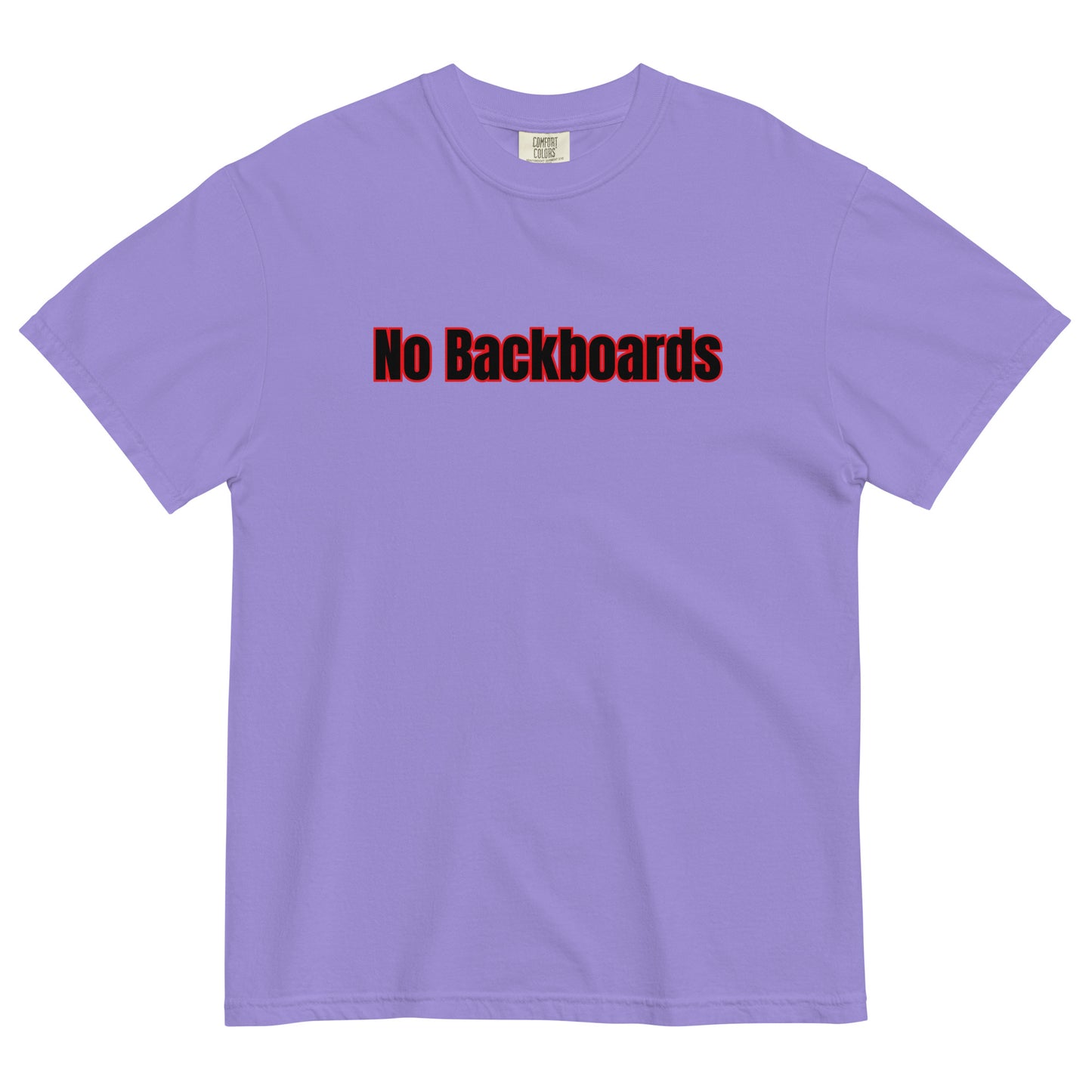 No Backboard Thick Ts - Black Red Boarder