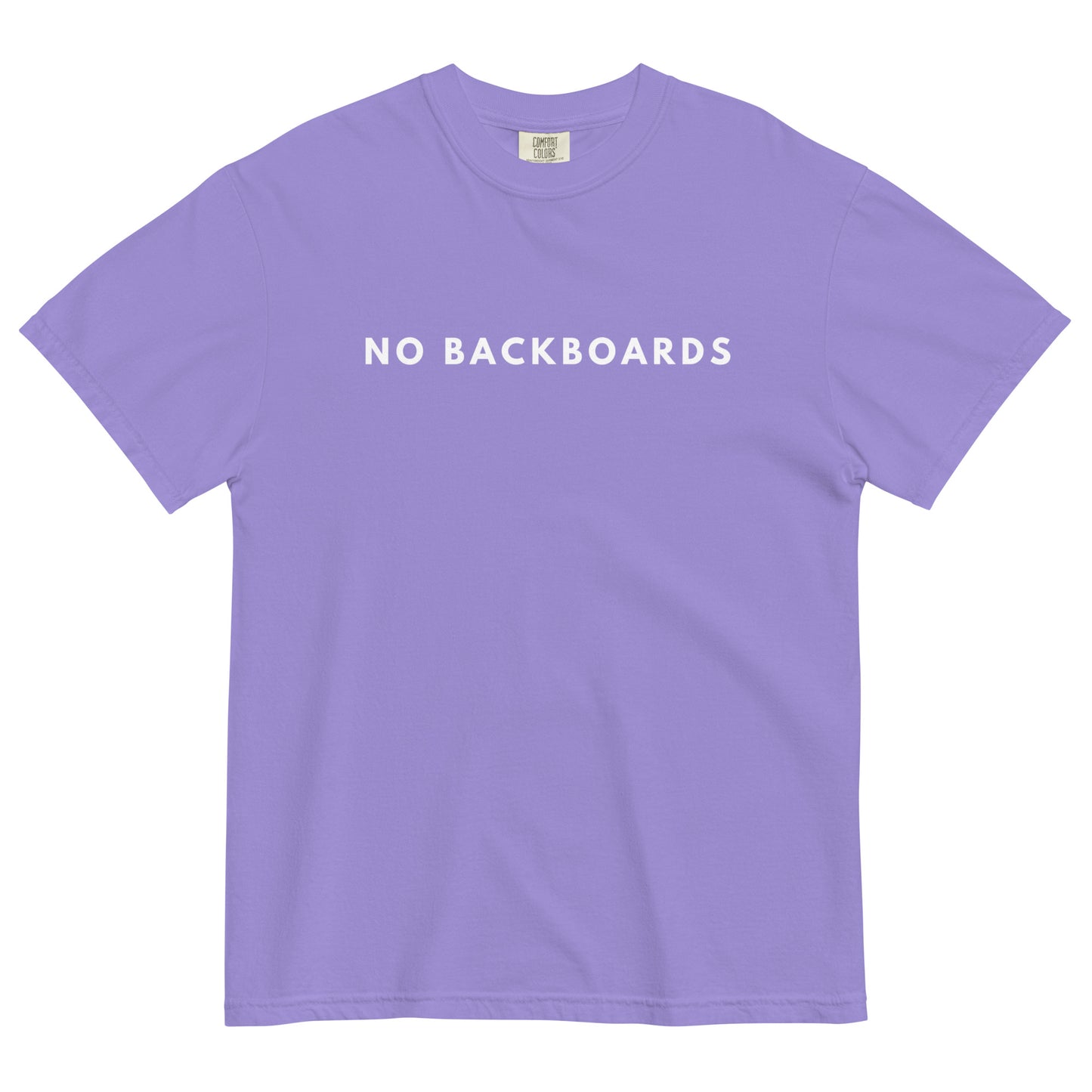 No Backboards White Slim Font Thick T