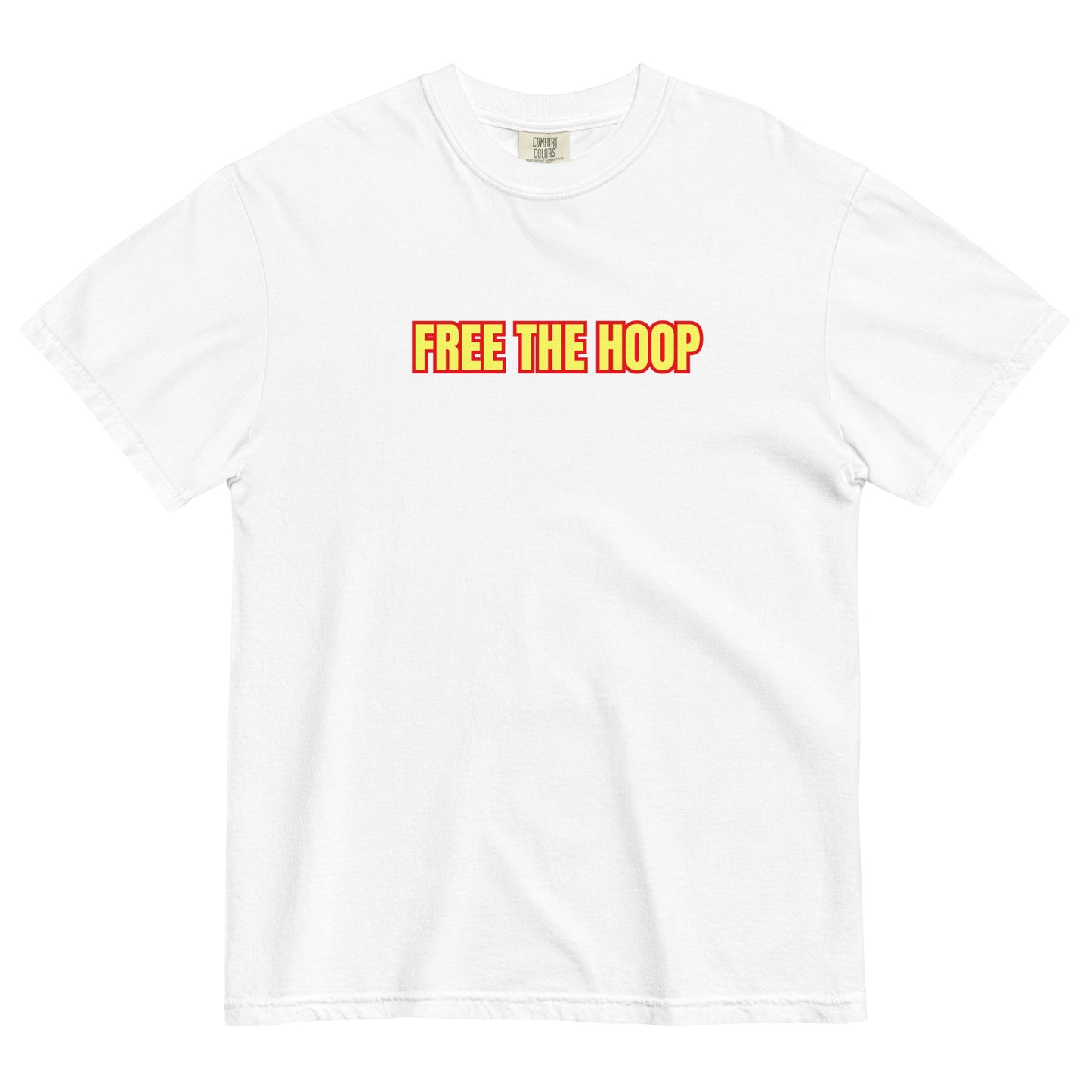 FREE THE HOOP - Thick T - Yellow Red Boarder