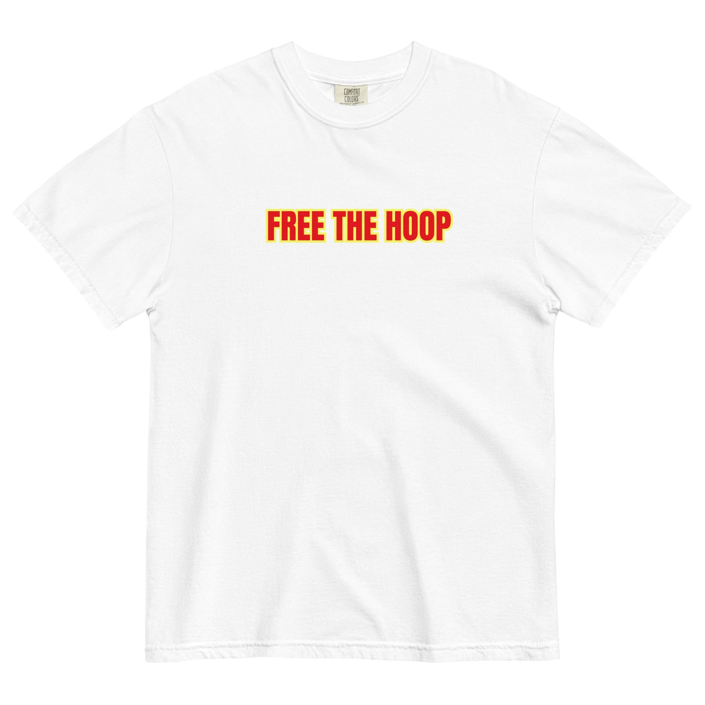 FREE THE HOOP - Thick T - Red Yellow Boarder