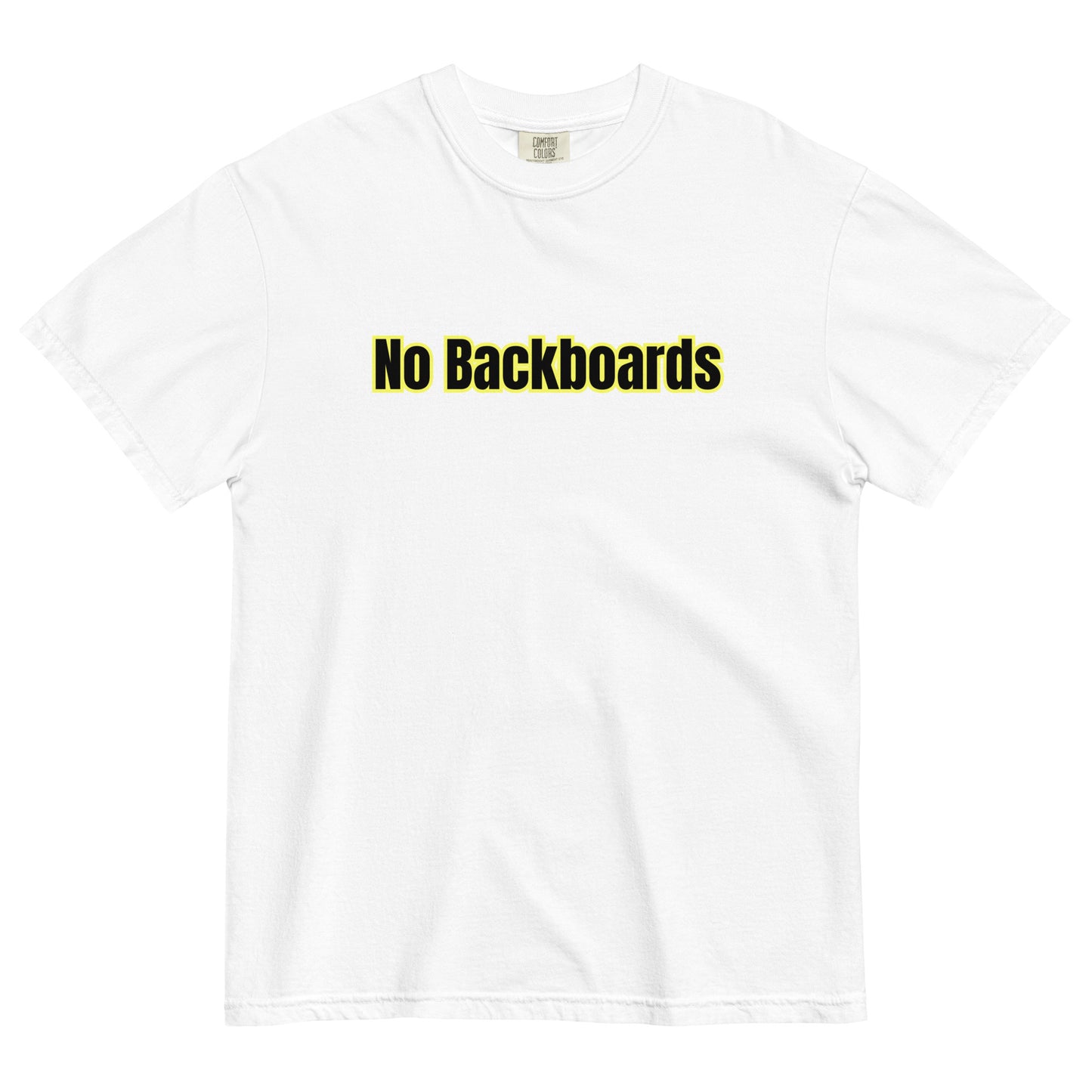 No Backboard Thick Ts - Black Yellow Boarder
