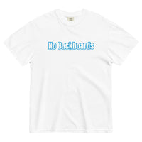 No Backboard Thick Ts - White Blue Boarder