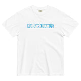 No Backboard Thick Ts - White Blue Boarder