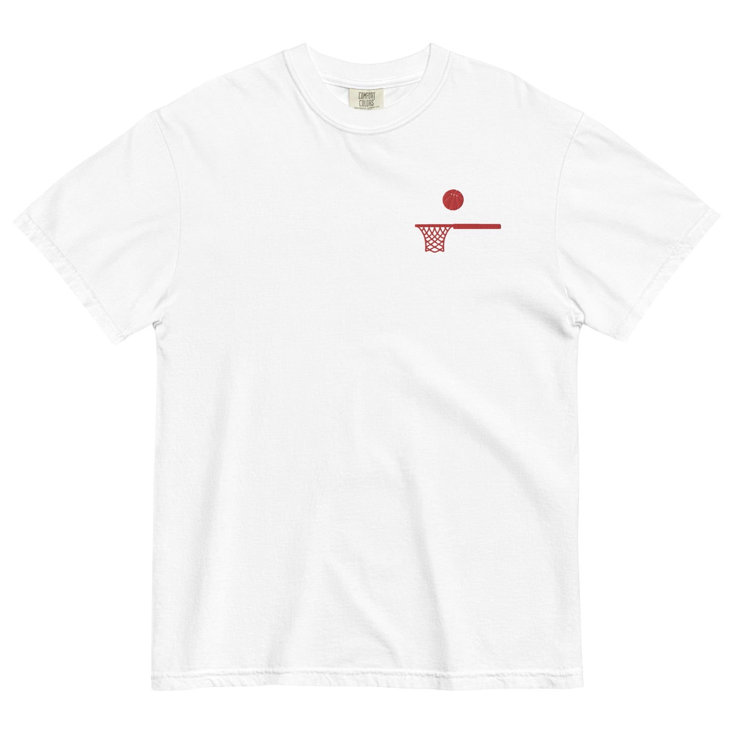 Embroidered Red Ball and Hoop Thick T