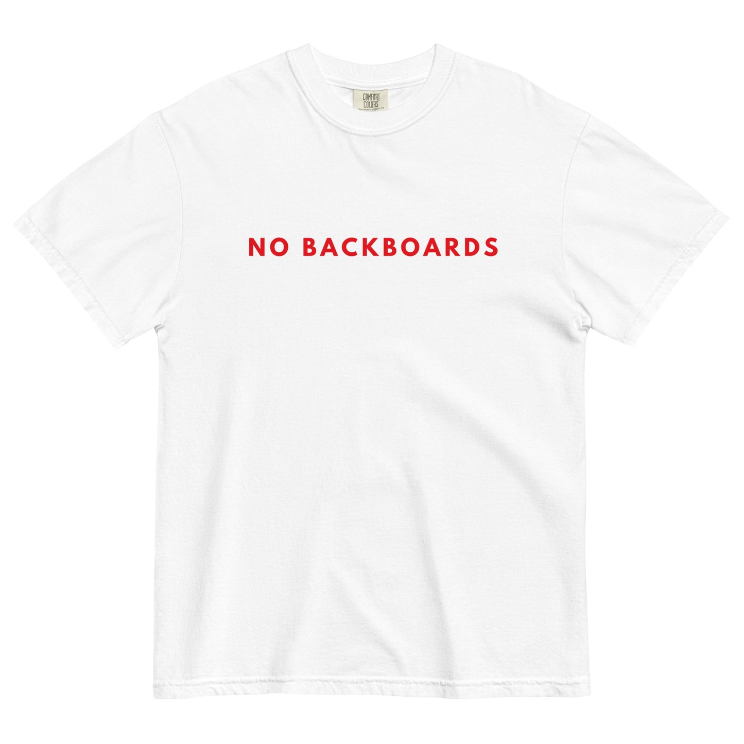 No Backboards Red Slim Font Thick T