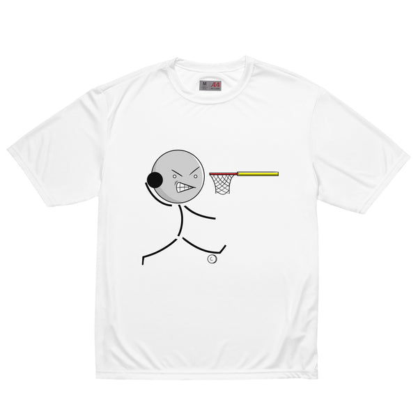 Big Head Stickman Hoop-In-T : White